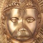 Pure Brass Lord Hanuman Face Wall Hanging 7" | Auspicious Divine Blessings | Superfine Finish | Intricate Craftsmanship | 1.44 kg Elegant Home Decor